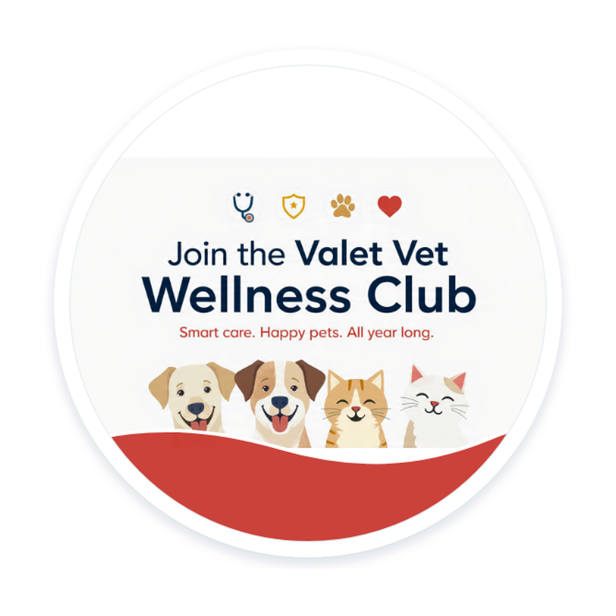 Join the Valet Vet Wellness Club badge
